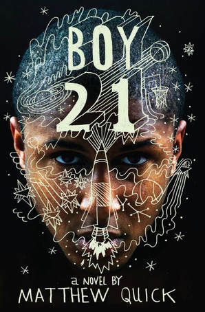 Book cover for Boy 21 by Matthew Quick showing a black boy's face with doodling over the top