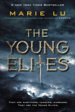 Book cover for The Young Elites by Marie Lu showing an ominous sky
